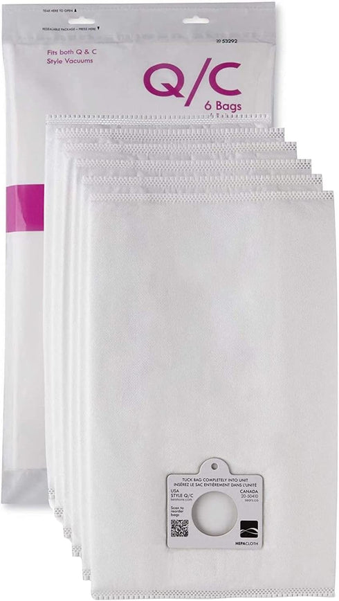 Eagles 6pack Replacement Style Q/C Vacuum Bags, Compatible with Kenmore Canister Vacuum