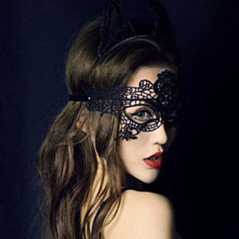 15 Packs Women's Sexy Flexible Lace Masks, Eye-mask for Ball Party Venetian Masquerade Costume - Black