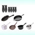 Silicone Hot Handle Holder Cover for Small Cast Iron Skillet & Griddle, 6 Pcs Black Sleeve Grip for Frying Pans &