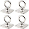 M5 Heavy Duty Swivel Ceiling Mount Hook, 304 Stainless Steel for Yoga Swing & Marine Deck Hardware (4PCS)
