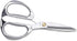 7.5in Stainless Steel Kitchen Scissors, Heavy Duty Shears for Chicken, Meat, Food, Vegetables, BBQ (Silver)