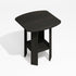 Furinno Modern Side Table, Square Round Corner End Table with Storage Shelf, Night Stand, Bedside Table, for Living