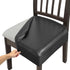 KIDOACOW Soft Leather Chair Seat Covers Dining Chairs Set of 4, Waterproof Seat