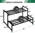 2-Tier Lilybud--lily Plant Stand Indoor Outdoor, Wrought Iron Plant Stands, Stackable Metal Plant Shelf Decorative