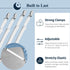Sopito 4pcs Adjustable Elastic Bed Sheet Fasteners, Heavy Duty Grippers for Mattresses, White