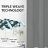 Easy-Going Blackout Curtains for Bedroom, Room Darkening Thermal Insulated Noise Reduction Window Drapes, 2 Panels