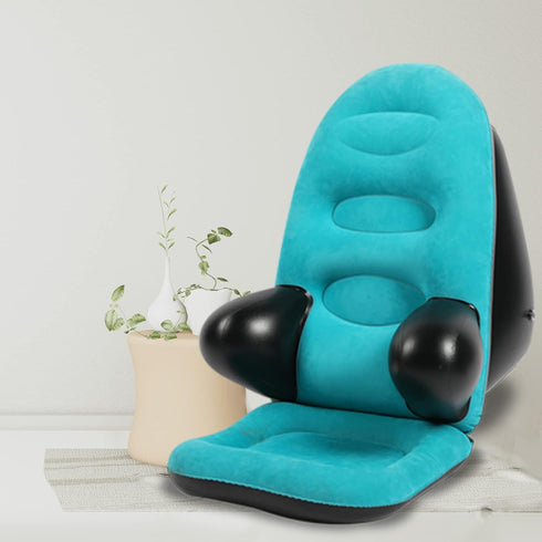 BDL Inflatable Armrest Lounge Chair Couch, Foldable Air Chair Lazy Couch for Gaming Reading Indoor Outdoor, BlueAir