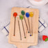 6PCS Tea Spoons, Colorful Coffeeware Long Handle Stirring Spoons, Home Kitchen Glass Spoon