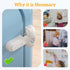 SAFELON 2 Pcs Baby Safety Fridge lock, Child Proof Refrigerator Freezer Door Lock, Protect Refrigerators with Damaged Sealing Strips (White)