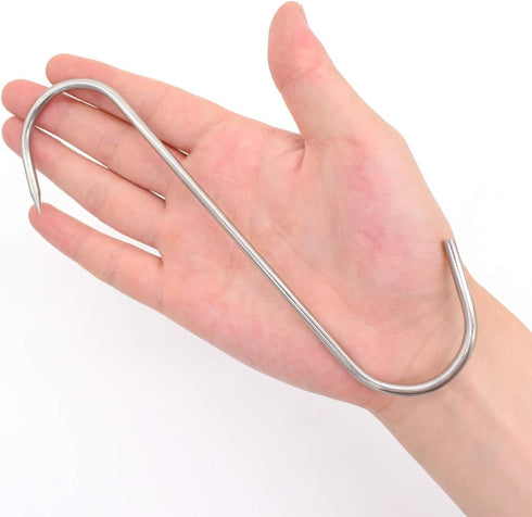 7 Inch Meat Hooks, S-Hook Stainless Steel Meat Processing Butcher Hook Pot Hooks