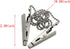 ZYAMY 2pcs Dental Bib Clips Metal Napkin Clip Chain Keep Your Napkin Securely Placed While Dining, Silver