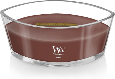 Woodwick Ellipse Scented Candle, Redwood, 16oz, Up to 50 Hours Burn Time
