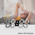 3D Snooze Dimmable 12/24 (15 Inch, Deeyaple Led Digital Alarm Clock Small Wall Clock Time Memory Date Temperature