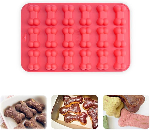 homEdge Puppy Dog Paw and Bone Silicone Molds, Non-Stick Food Grade for Chocolate, Candy, Dog Treats