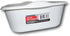 White Plastic Eight Quart Dishpan - 13½ x 11 x 4½H