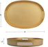 15.3"*10.6"*1.37" Gold Oval Decorative Tray with Handles, Versatile Serving Tray for Coffee Table, Ottoman, Ideal