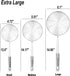 Enhanced Version Stainless Steel Spider Strainer Skimmer Ladle, Set of 3 Sizes Kitchen Strainer Spoon for Cooking and Frying, Pasta Strainer, Food Preparation-32.5cm, 36cm, 38cm by Fancymay
