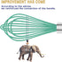Teal Silicone Whisk Set of 3, Professional Non Scratch Cooking Whisks, Stainless Steel & Silicone Tool for Nonstick