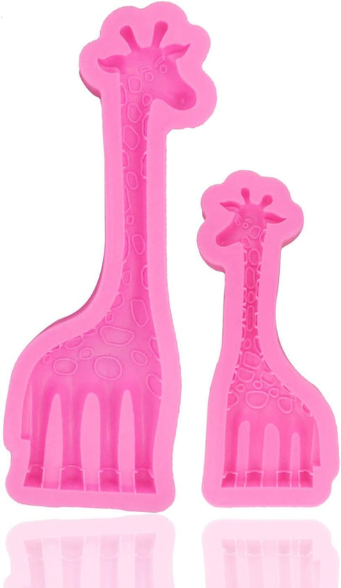 2Pcs/Set Giraffe Fondant Molds - Animal Silicone Gum Paste Sugarcraft Cake Decorating Tool