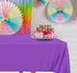 DecorRack 2 Rectangular Tablecloths - BPA-Free Plastic 54 x 108 inch Dining Table Cover for Parties, Purple (2 Pack)
