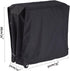 J&C 35x20x34in 80 Cooler Cart Cover-Black Waterproof UV Resistant Patio Rolling Cooler for Most of QT Patio Ice Chest