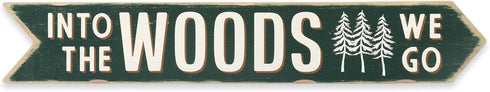 Into the Woods Arrow Wood Wall Decor - Rustic Wall Art for Cabin, Lodge, or Man Cave