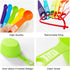 12 Piece Measuring Cups and Spoons Set, Colored Kitchen Measure Tools, Durable Nesting for Dry and Liquid