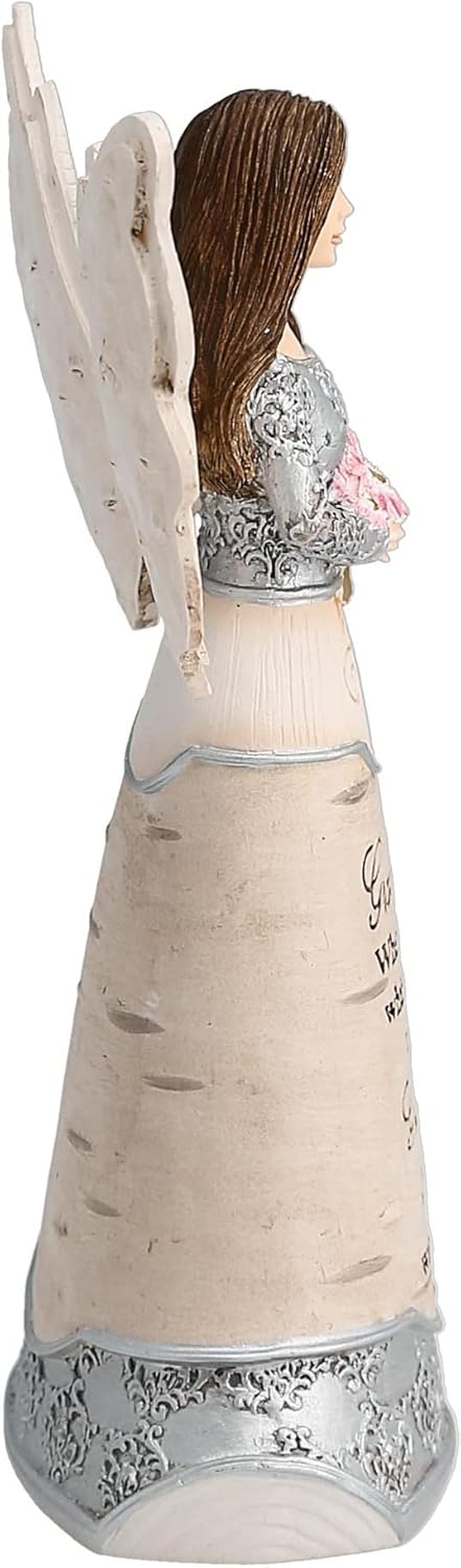 Pavilion Gift Company Elements Grandmother Guardian Angel Figurine, 6 Inch, Solid Pink