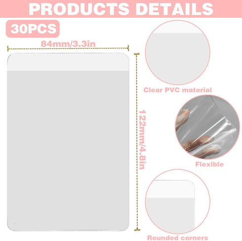 30Pcs Pocket Boutonniere Plastic Sleeve, Clear Holders for Art Flower Holders and Boutonniere Supplies