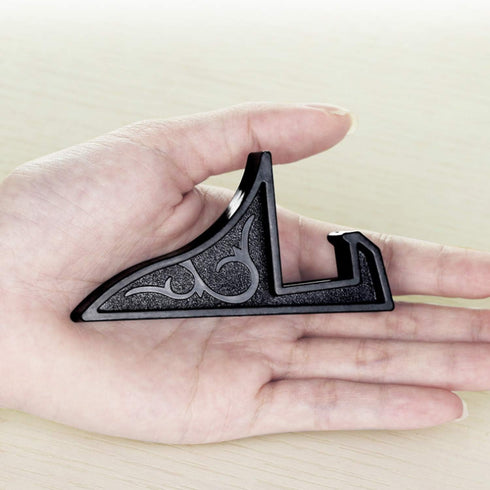 Semetall 2 Pack Multifunction Plastic Display Stand, Small Picture Frame Holder in Black