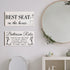 Jetec 2 Pieces Funny Bathroom Pictures Wall Sign Decor, Rustic Toilet Rule Wall Art, Best Seat Wooden Sign