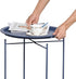 18.5 18.5 19.7 VECELO Modern End Side Tables,Round Metal Foldable Tray,Stable Snack Nightstand for Outdoors,Small