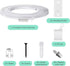 Jetec Curved Ceiling Curtain Track Bendable Mount for Bunk Bed, Bay Window Room Divider, Flexible Straight (White, 9.8