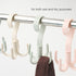 Closet Hanging Hooks, Rotatable Storage Organizer, Set of 4 Punch-Free Closet Hanger Holder for Home