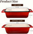 FUNKYLEE 2-in-1 8.5x4.5, Set 2, Enameled Cast Iron Bread Pan with Lid, Loaf Pan for Baking Bread Professional Sourdough