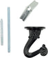 Hxchen 38mm/1.5" Heavy Duty Ceiling Hooks - Swag Hook with Steel Screws for Hanging Plants, Black (2 Sets)
