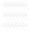 Kisangel White Artificial Flowers, 50Pcs Stem with Crystal Acrylic Bead Drop for Wedding Party Decoration