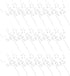 Kisangel White Artificial Flowers, 50Pcs Stem with Crystal Acrylic Bead Drop for Wedding Party Decoration