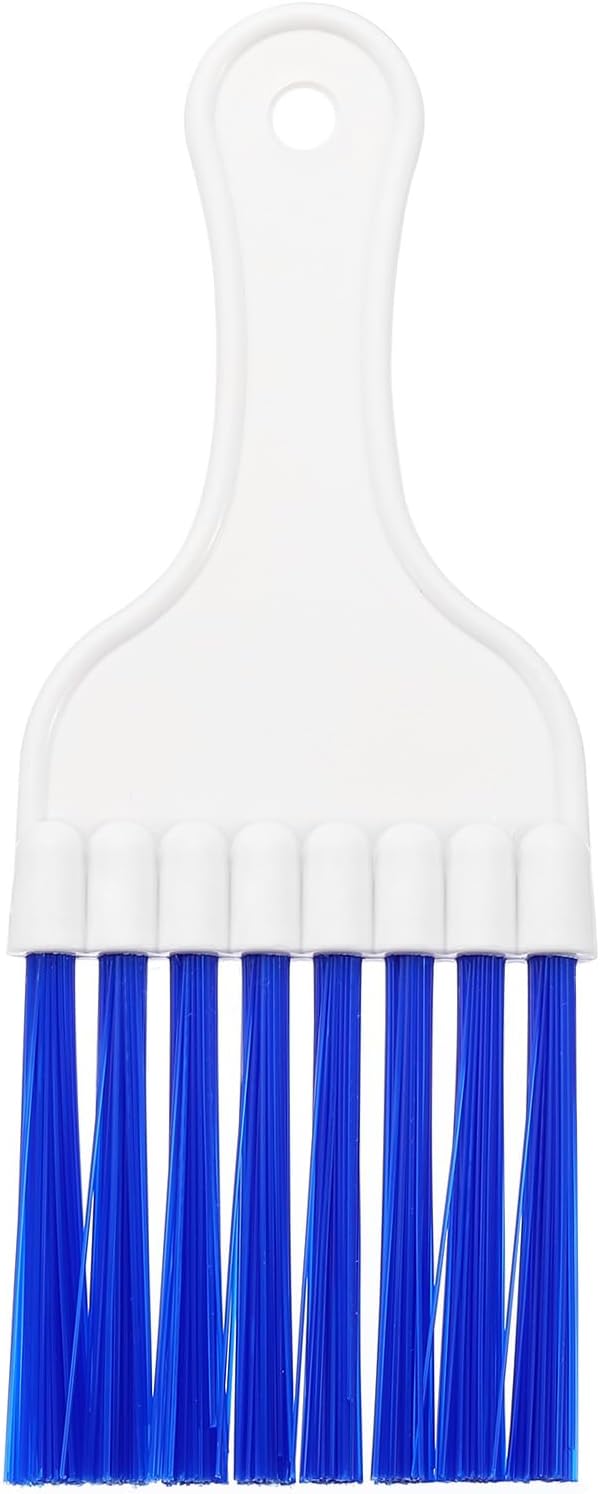 PATIKIL Air Conditioner Fin Comb, Plastic Whisk Brush for Condenser Cleaning, Radiator Repair Tool, White Blue