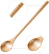 4 Pieces Wood Mixing Spoon Set, Long Handle Wooden Spoons for Kitchen Stirring, 13 Inches