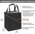 2 Pack Mediz Hannah Direct Large Capacity Heavy Duty Insulated Smart Shopping Bag - Strong Reusable Grocery Tote