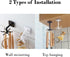 Hanging Utensil Holder Hooks - Kitchen Utensil Hanger Wall Mount with 6 Hooks, 360 Degrees Rotating, Black & White