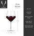 Viski Raye Angled Burgundy Glasses Set of 2 - Premium Crystal Clear Red Wine Gift Set, 21 oz
