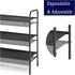 3 9-12 MAX Houser Tier Free Standing Shoe Rack, Metal Shoe Storage Shelf for Pairs, Easy to Assemble, Entryway