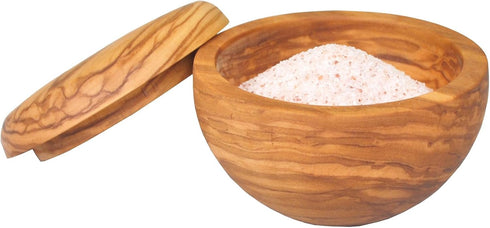 Naturally Med Olive Wood Sugar Pot/Salt Keeper
