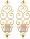 Sziqiqi Iron Wall Candle Sconce Holder Set of 2 Hanging Wall Mounted
