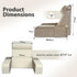 21" 60 Vekkia Reading Pillow for Sitting Up in Bed, Ergonomic Wedge Back Pillow with Multi-Density Foam for Comfortable