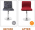Slipcovers,Counter (2, Velvet Bar Stool Seat Covers, Square Barstool Covers Height Chair Covers Burgandy)