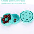 Cherry Pitter - Portable Corer Tool for Pitting up to 6 Cherries at Once, Dishwasher Safe ABS Construction, Blue