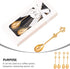 ABOOFAN 8PCS Stainless Steel Golden Coffee Cake Spoons, Small Teaspoon for Ice-Cream, Soup